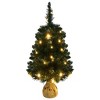 vidaXL Artificial Pre-lit Christmas Tree with Stands Decoration Green PVC - 3 x 1 ft - 3 of 4