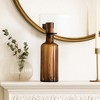 Decorative Frosted Glass Bottle Vase with Removeable Lid for Living Room Decor - Stylish Flower Vase for Flowers, Bedroom, and Home Decor - Brown - 3 of 4