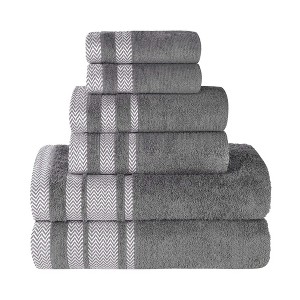 Cotton Medium Weight 6 Piece Bathroom Towel Set by Blue Nile Mills - 1 of 4