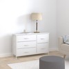 Aoibox White Dresser with 5 Fabric Storage Drawers Wooden Top Steel Frame Modern Chest for Bedroom Closet Kids Room - 2 of 4