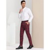Lars Amadeus Men's Business Plaid Lightweight Regular Fit Flat Front Checked Pants - 4 of 4