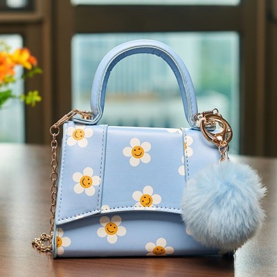 Willow & Ruby Girls' Smiley Daisy Print Mini Top Handle Crossbody Bag for Kids (Youth) - image 2