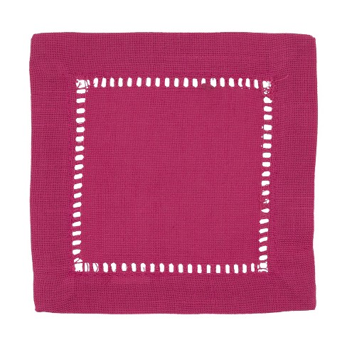 Saro Hemstitched Dinner Napkins (Set of 12)