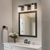 DORESshop 17 in. 3-Light LED for Bathroom Black Vanity Light with Crystal Accents Dimmable and Adjustable Lighting - 4 of 4