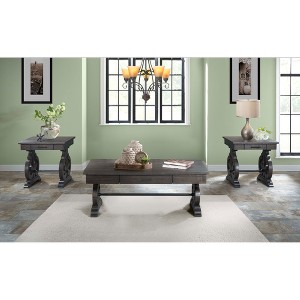 Stanford 3pc Occasional Set Coffee And 2 End Table Dark Ash - Picket House Furnishings, Gray