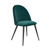 DOMETOUR Modern Velvet Dining Chairs Set of 4 for Living Room Outdoor Lounge - 3 of 4
