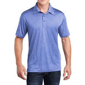 Mafoose Men's Short Sleeve Moisture-Wicking Heather Contender Polo T-shirt - 1 of 4