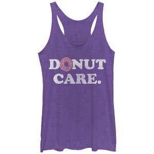 Women's CHIN UP Donut Care Racerback Tank Top - 1 of 3