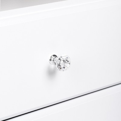 Astrid Crystal White 6-Drawer Contemporary Tall Chest
