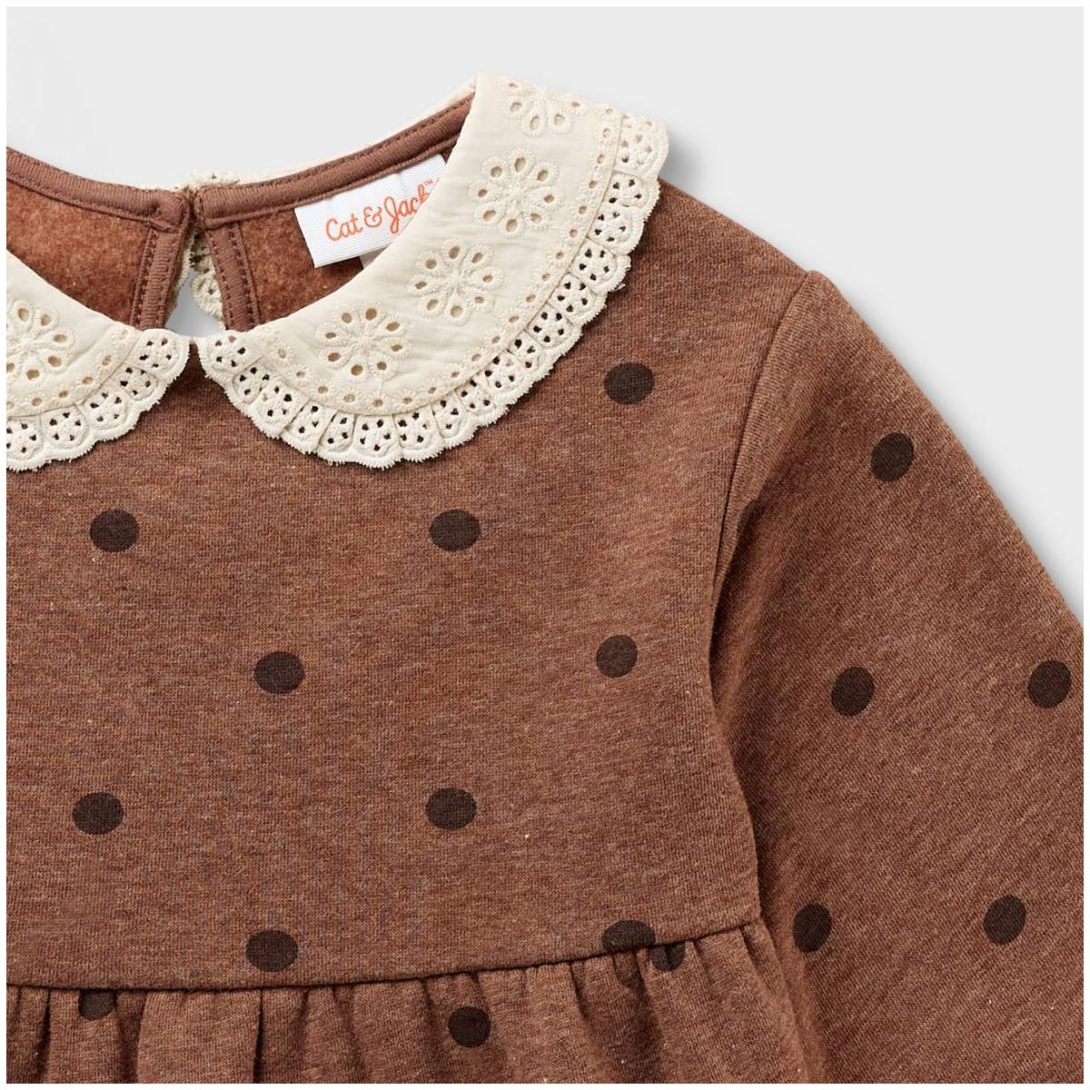 Baby and Toddler Girls' Long Sleeve Fleece Tiered Dress - Cat & Jack™ - thumbnail 4