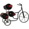 LIVEVIE Classic Vintage Bike Delivery Style Wine Rack Freestanding Wine Holder for 3 Bottles - Countertop Tabletop Wine Organizer - 4 of 4
