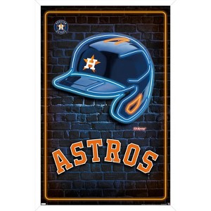 Trends International MLB Houston Astros - Neon Helmet 23 Framed Wall Poster Prints - 1 of 4