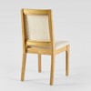 Saracina Home Rattan Back Dining Chairs Set Natural: Bohemian Style, Rubberwood Frame, Polyester Seat - 4 of 4