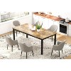 Coucheta 71/79" Industrial Dining Table for 6-8 - Rustic Wood & Metal Frame, Multi-Use, Scratch-Resistant - 3 of 4