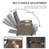 DOMETOUR Outdoor Recliner Chair, Hand-Woven Wicker, Adjustable Angle, Flip Table, Thick Cushions, Indoor/Outdoor Lounge, Gray - 4 of 4