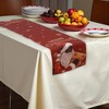 Unique Bargains Christmas Table Runner Polyester Red White 71x14 Inch 1 Pcs - 2 of 4