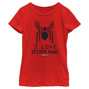 Girl's Marvel Spider-Man: No Way Home I Love Spider-Man! T-Shirt - 1 of 4