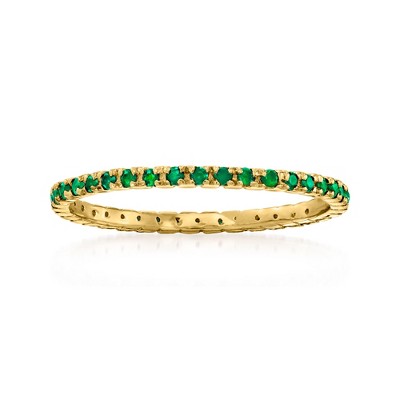 Pure Collection by Ross-Simons 0.33 ct. t.w. Emerald Eternity Band in 14kt Yellow Gold