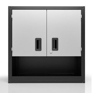 Garage Wall Cabinet with Locking 3/4 Doors and Adjustable Shelf, Metal Wall Cabinet, Floating Upper Storage Cabinet - 1 of 4