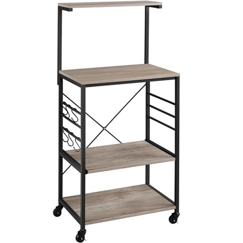 Yaheetech 5-Tier Kitchen Baker's Rack Utility Storage Shelf With 5 Shelves  & Adjustable Feet - Gray