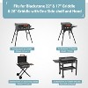 Upgraded Griddle Cover-22" 28" Single Shelf Griddle Cover with Hood and Stand for Blackstone, Waterproof & Heavy Duty with Large Air Vent and Straps - 3 of 4
