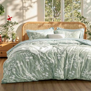 BAGOKIE 7 Pieces Floral Bed in a Bag Comforter Set for All Season - 1 of 4