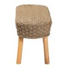 bali & pari Denver Natural Seagrass and Acacia Wood Accent Bench Light Brown/Natural Brown: Handcrafted Entryway Furniture - 4 of 4