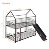 NicBex Twin Over Twin Bunk Bed with Guardrail and Slide,House Twin Loft Bed with Ladder,Modern Bunk Beds,Noise Reduced Bunk Beds for Bedroom - 3 of 4