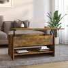 vidaXL Coffee Table Smoked Oak 31.5"x19.7"x15.7" Engineered Wood - 2 of 4