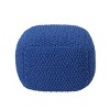 Bean Bag Ottoman Modern Knitted Cotton Cube Pouf for Living Room 20.5in-3irtyhousy - 2 of 4