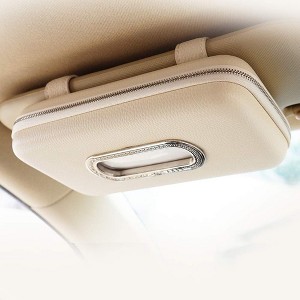 Car Visor Tissue Holder, PU Leather Sun Visor Napkin Organizer for Car Interior - 1 of 4