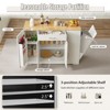NicBex Modrn Kitchen Island with Doors & Center Drawer & Trash Can Storage,Storage Cabinet Dining Sideboard for Kitchen,Dining Room - 4 of 4