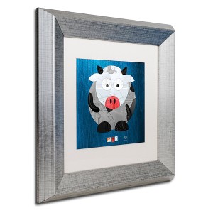 Trademark Fine Art -Design Turnpike 'Moo The Cow' Matted Framed Art - 1 of 4