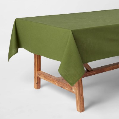 84" x 60" Cotton Tablecloth Green - Threshold™