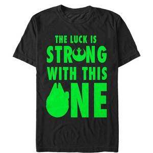 Men's Star Wars St. Patrick's Day Luck is Strong Falcon T-Shirt - 1 of 4