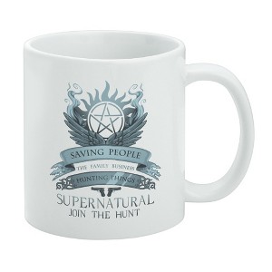 Supernatural Saving People Hunting Things Ceramic Coffee Mug, Novelty Gift Mugs for Coffee, Tea and Hot Drinks, 11oz, White - 1 of 4