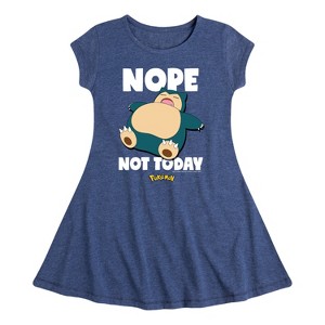 Girls' - Pokémon - Neon Pikachu Fit & Flair Cap Sleeve Dress - 1 of 3