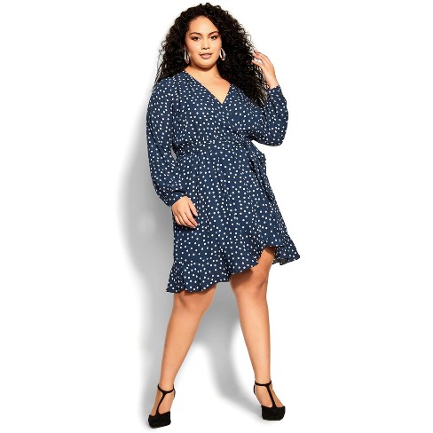 Women's Plus Size Sassy V Dress - Emerald