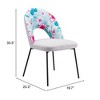 Zuo Torrey Dining Chair (Set of 2) Multicolor Print & Gray - 3 of 4