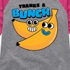 Girls' - Instant Message - Thanks A Bunch Shirt Tail Raglan Graphic T-shirt - 2 of 4
