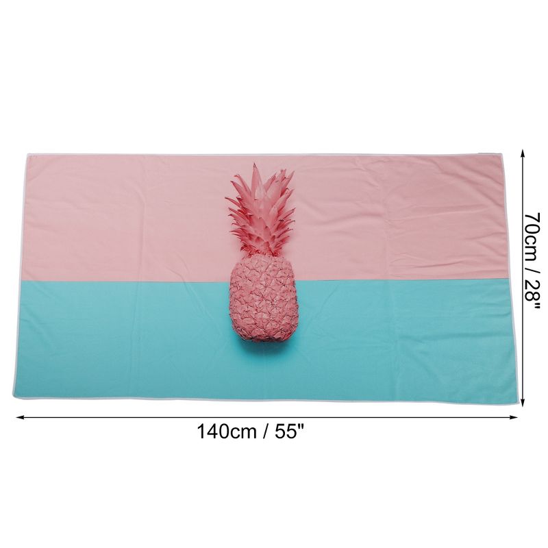 Unique Bargains Soft Absorbent Beach Towel Pineapple Pattern Classic Design Pink 55"x28" for Beach 1 Pcs, 4 of 7