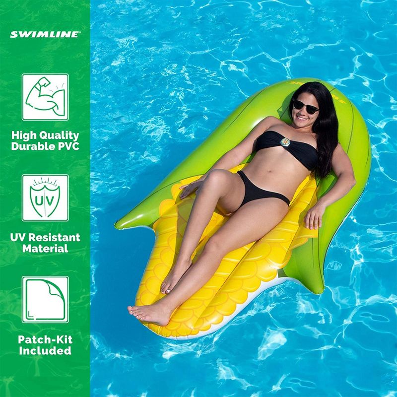 Swimline 90680M Giant 74" Inflatable Corn on the Cob Swimming Pool Float Lounger, 5 of 6