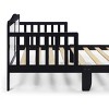 NicBex Modern Toddler Bed, Wooden Baby Bed Frame with 4 Side Guardrails and Slatted Deisgn for Boy and Girl - 4 of 4