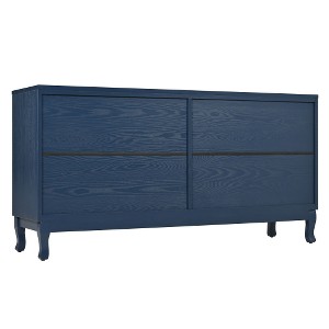 Lyngins Sideboard Buffet Cabinets with Wavy Pattern Doors,Handleless Press-to-open Design,Coffee Bar Cabinets,Credenzas for Kitchen,Entryway - 1 of 4