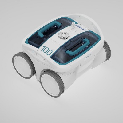 Aquabot Emerald 100 Robotic Pool Vacuum Cleaner with Deep Cleaning Rotating Brush and Large Ultra Fine Filter Cartridges for In Ground Swimming Pools