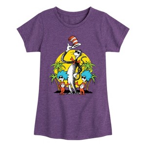 Girls' - Dr. Seuss - Cat in the Hat and Things Fitted Short Sleeve Graphic T-Shirt - 1 of 4