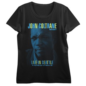 John Coltrane Live in Seattle Women's Black Short Sleeve Tee - 1 of 3