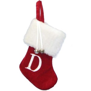 Kurt Adler Monogrammed “D” Miniature Christmas Stocking, 7" - 1 of 1