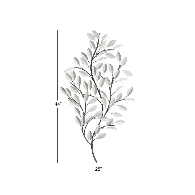 Metal Leaf Metallic Wall Decor with Stem - Olivia & May, 3 of 16