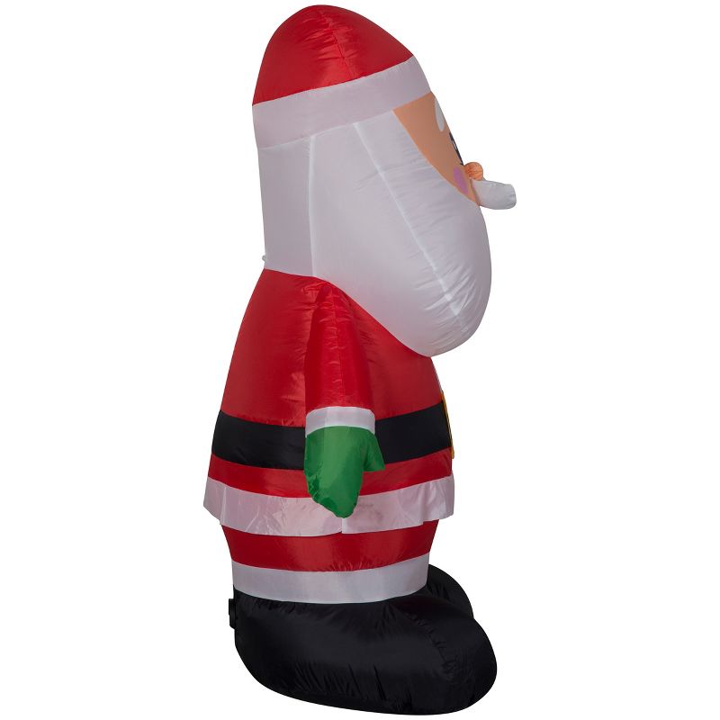 Gemmy Christmas Airblown Inflatable Outdoor Santa, 4 ft Tall, Multicolored, 2 of 5